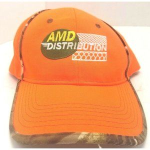 AMD Distribution Insulation Distributor Hat Cap Strapback Orange Camouflage